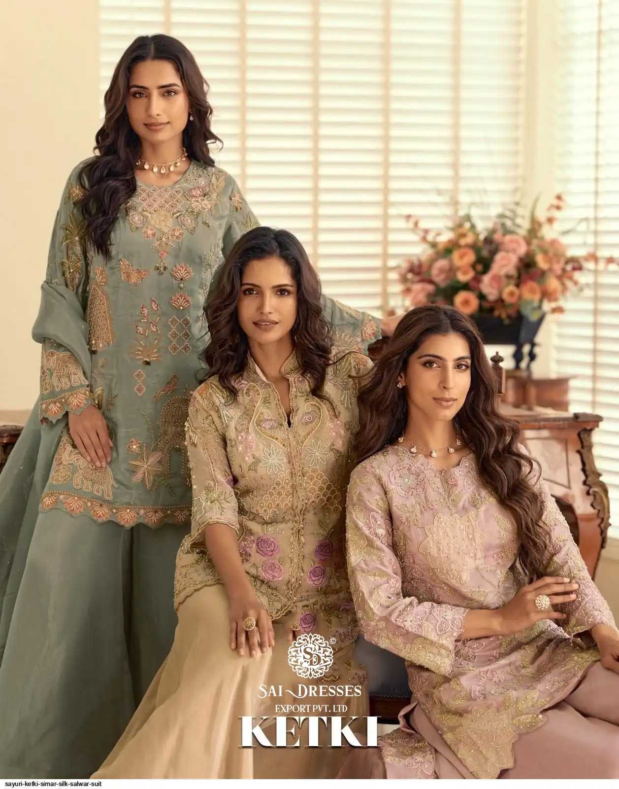 EXCLUSIVE SIMAR SILK TRADITIONAL WEAR WITH HEAVY EMBROIDERY