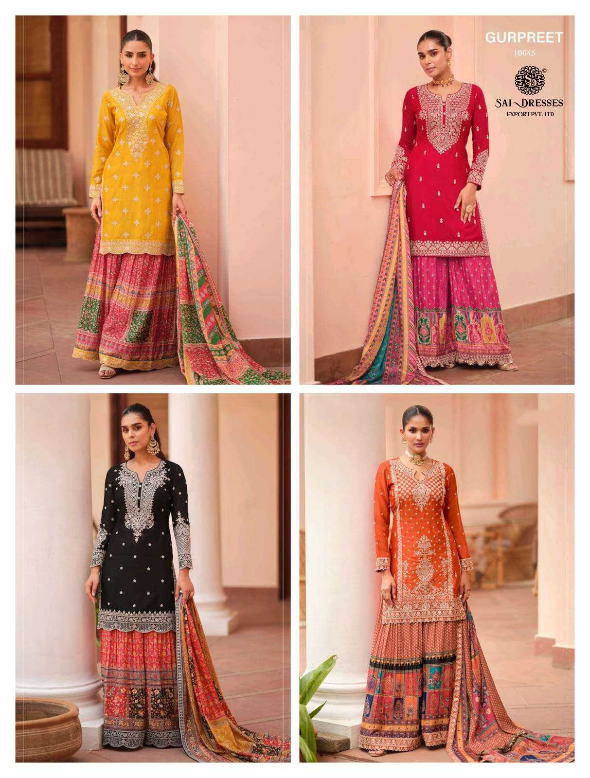 LUXURY CHINON SILK TRADITIONAL PARTY WEAR DRESS WITH RICH PRINTED DUPATTA