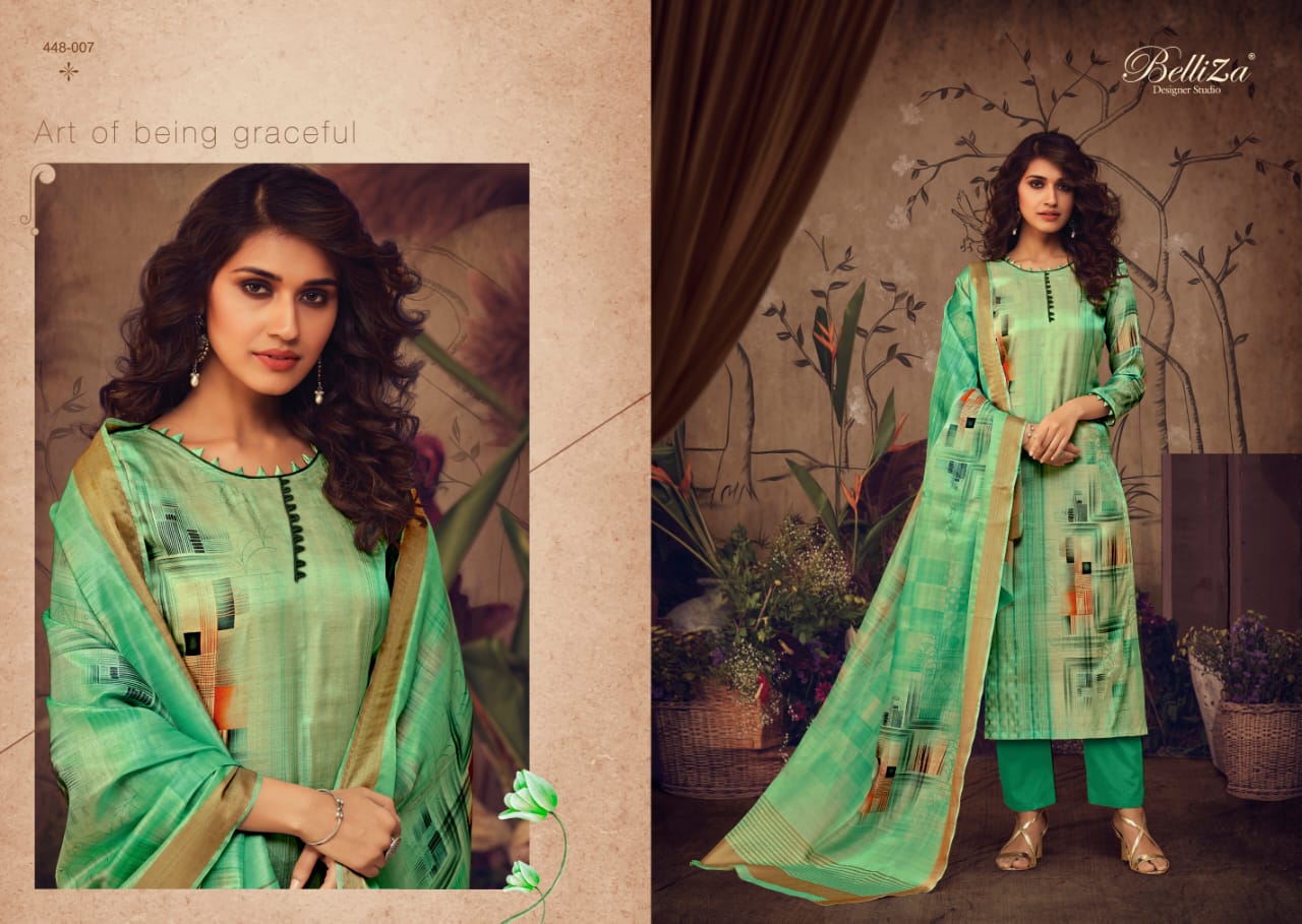 Belliza Designer Studio Presents  Maanya Modal Satin Digital Print Salwar Kameez In Surat Market