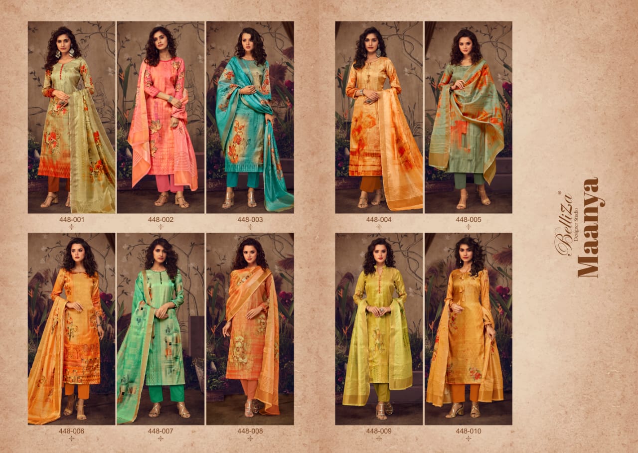 Belliza Designer Studio Presents  Maanya Modal Satin Digital Print Salwar Kameez In Surat Market