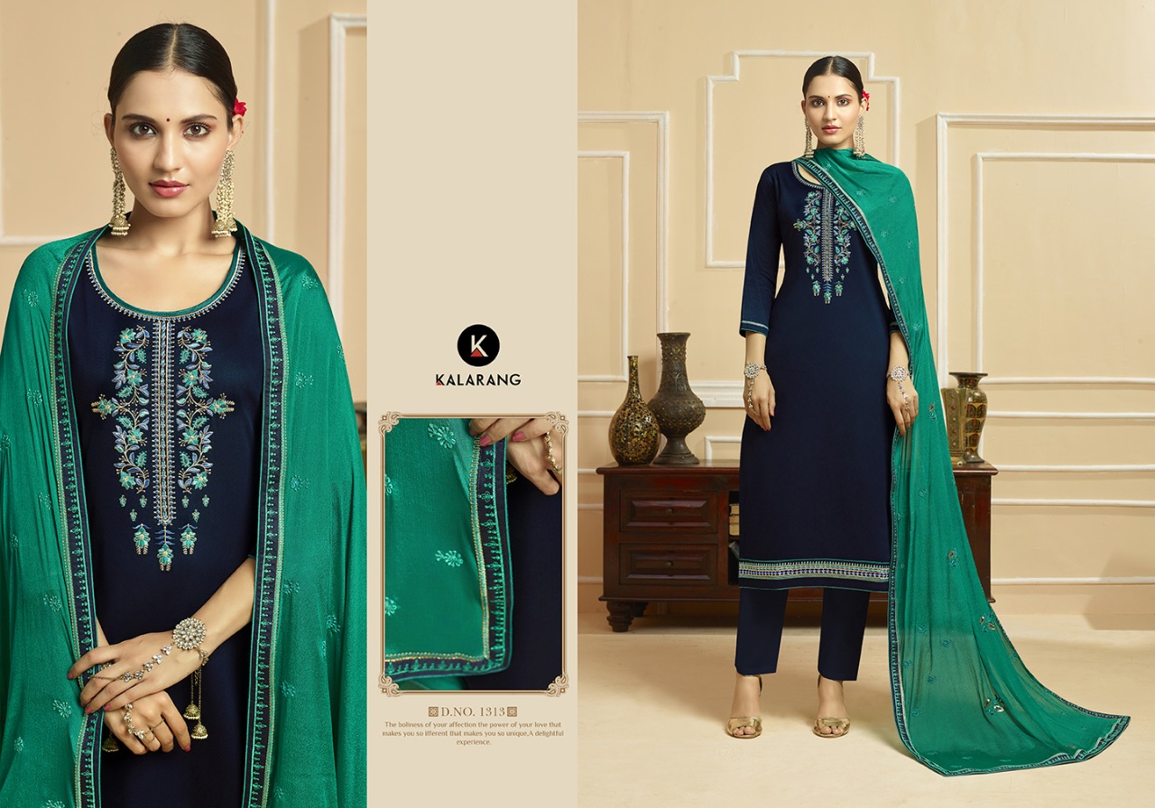 Kalarang Presents Cristy Jam Silk Cotton Dress Materials Wholesaler