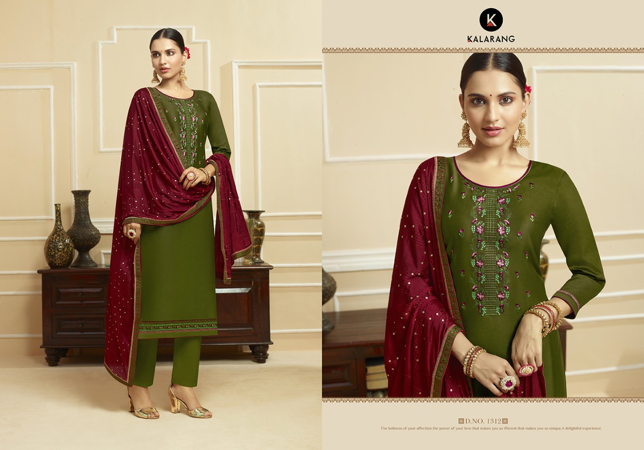 Kalarang Presents Cristy Jam Silk Cotton Dress Materials Wholesaler