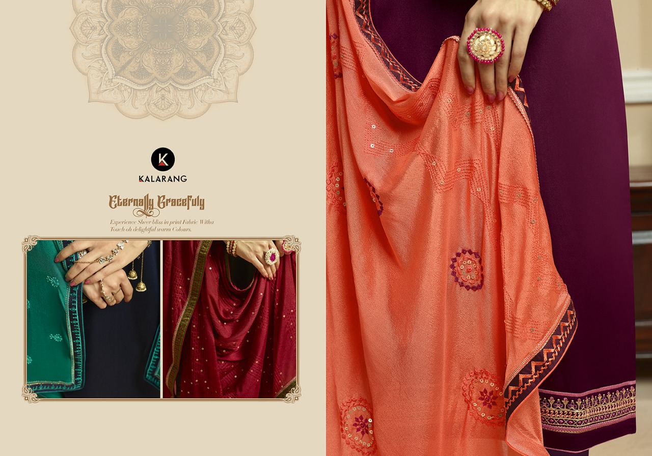 Kalarang Presents Cristy Jam Silk Cotton Dress Materials Wholesaler