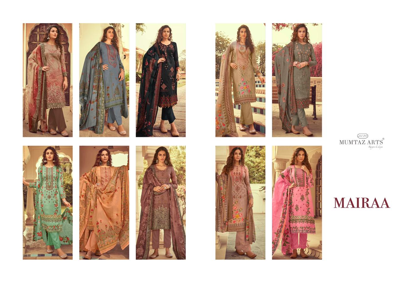 Mumtaz Arts Presents  Mairaa Exclusive Lawn Cotton Print Designer Salwar Suit
