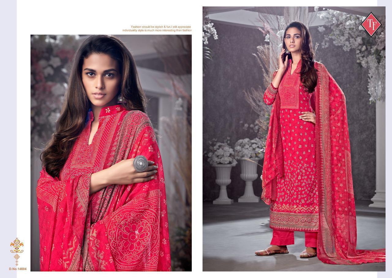 Bandhej Lawn Camric Cotton Traditional Bandhani Print Suit By Tanishk Fashion