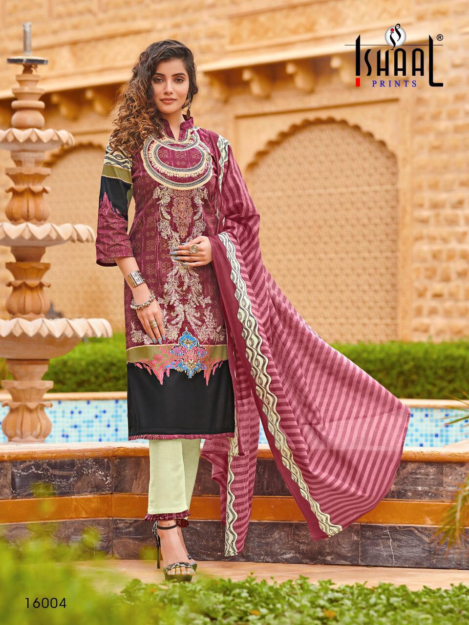 Ishaal Presents Gulmohar Vol-16 Salwar Suit Wholesale Catalog