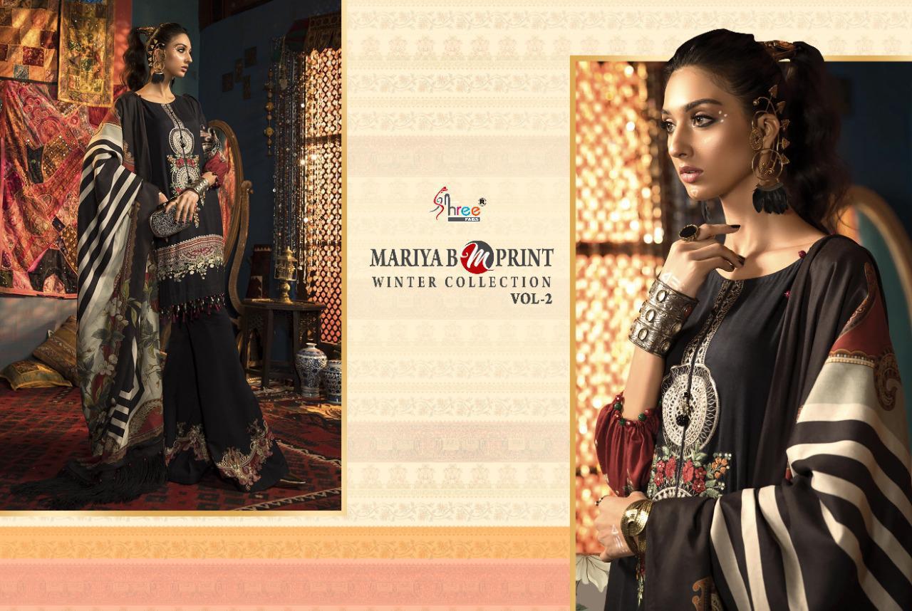 Shree Fabs Mariya B Mprint Winter Collection Vol 2 Salwar Suit Wholesale Catalog 8 Pcs