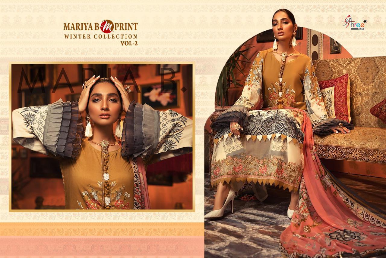 Shree Fabs Mariya B Mprint Winter Collection Vol 2 Salwar Suit Wholesale Catalog 8 Pcs