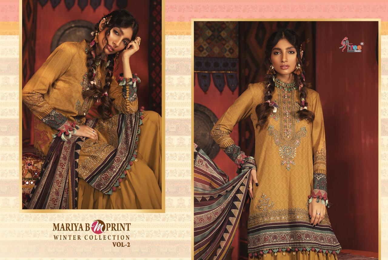 Shree Fabs Mariya B Mprint Winter Collection Vol 2 Salwar Suit Wholesale Catalog 8 Pcs