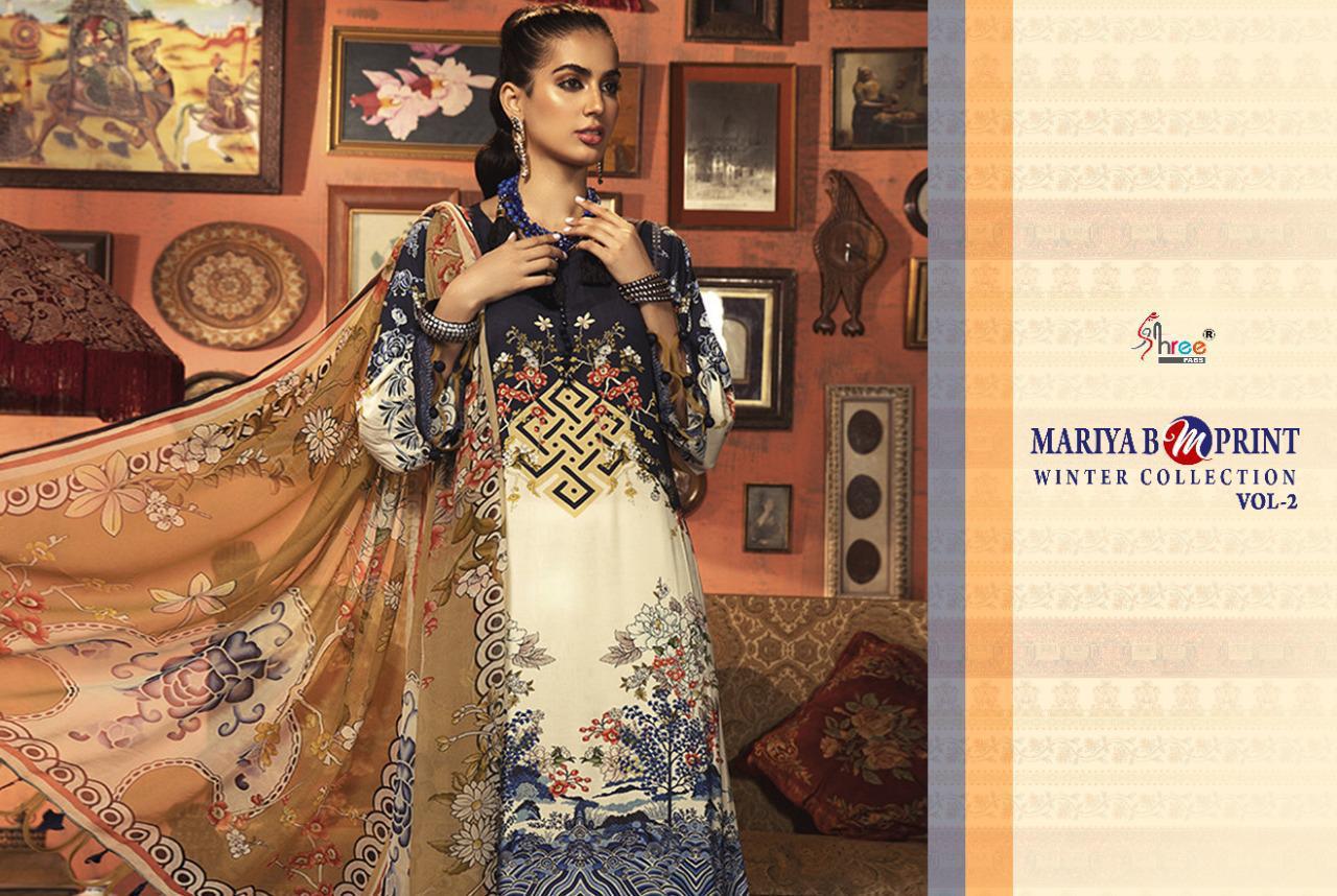 Shree Fabs Mariya B Mprint Winter Collection Vol 2 Salwar Suit Wholesale Catalog 8 Pcs