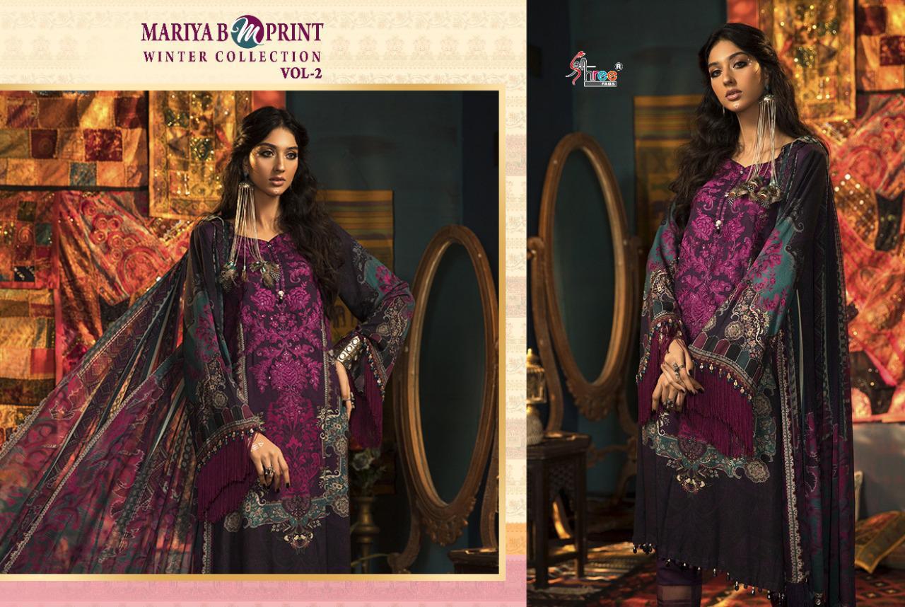 Shree Fabs Mariya B Mprint Winter Collection Vol 2 Salwar Suit Wholesale Catalog 8 Pcs