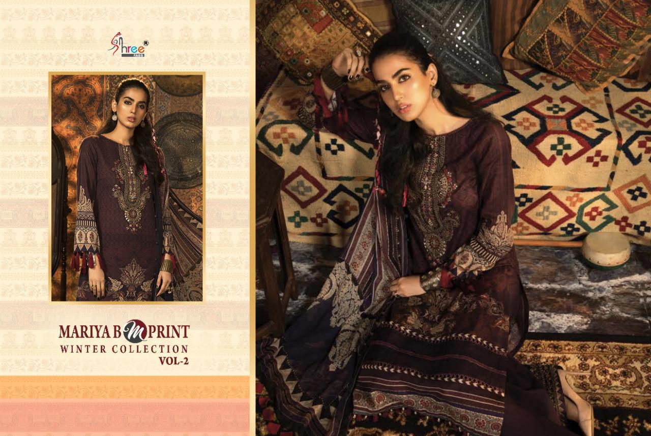 Shree Fabs Mariya B Mprint Winter Collection Vol 2 Salwar Suit Wholesale Catalog 8 Pcs