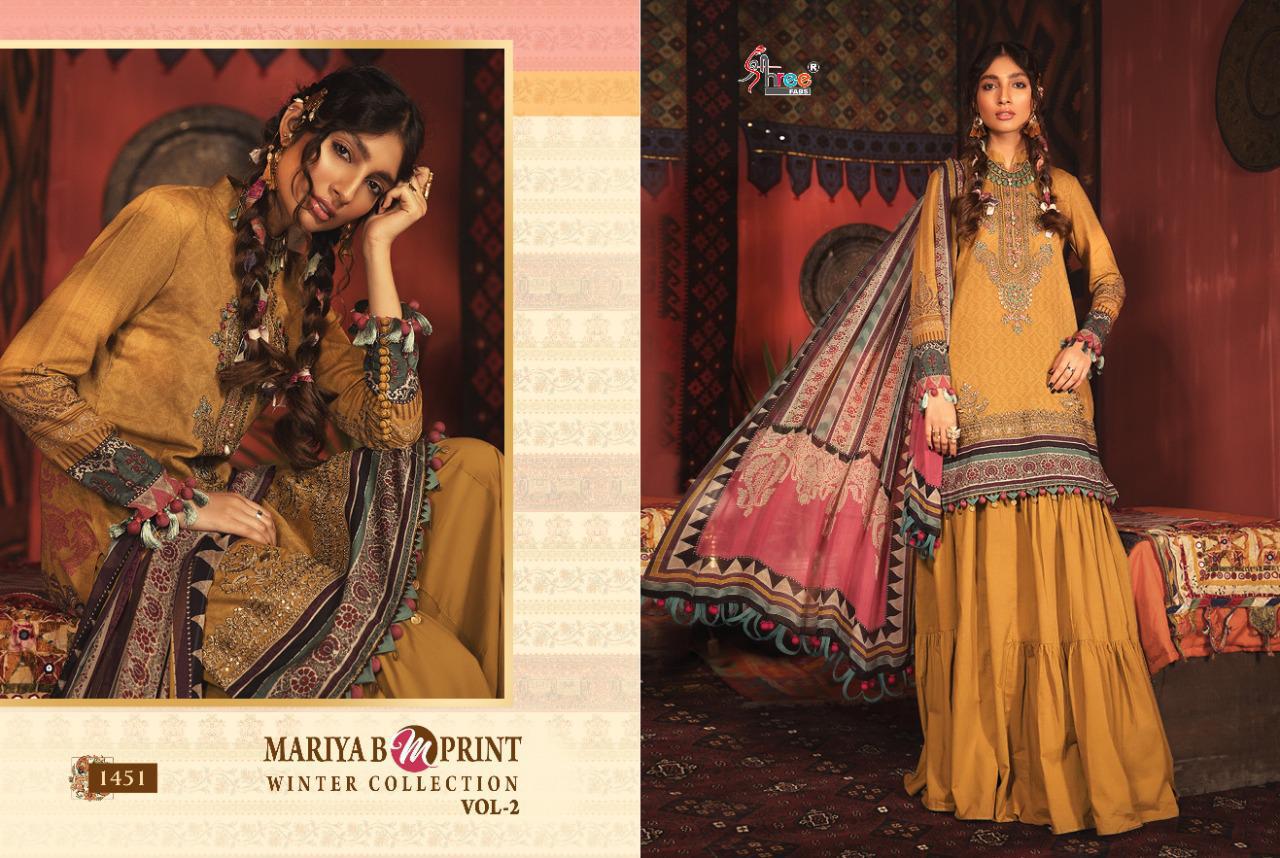 Shree Fabs Mariya B Mprint Winter Collection Vol 2 Salwar Suit Wholesale Catalog 8 Pcs