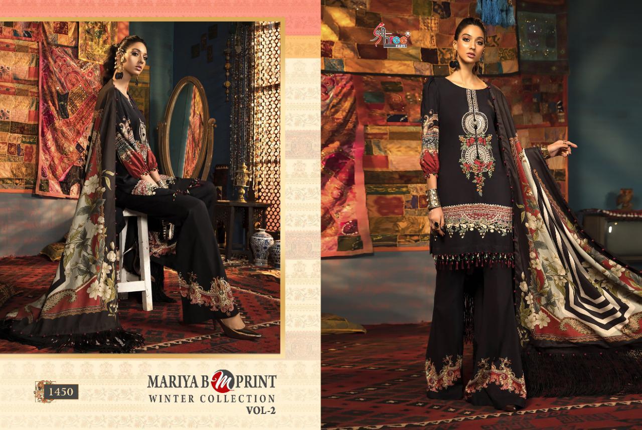 Shree Fabs Mariya B Mprint Winter Collection Vol 2 Salwar Suit Wholesale Catalog 8 Pcs