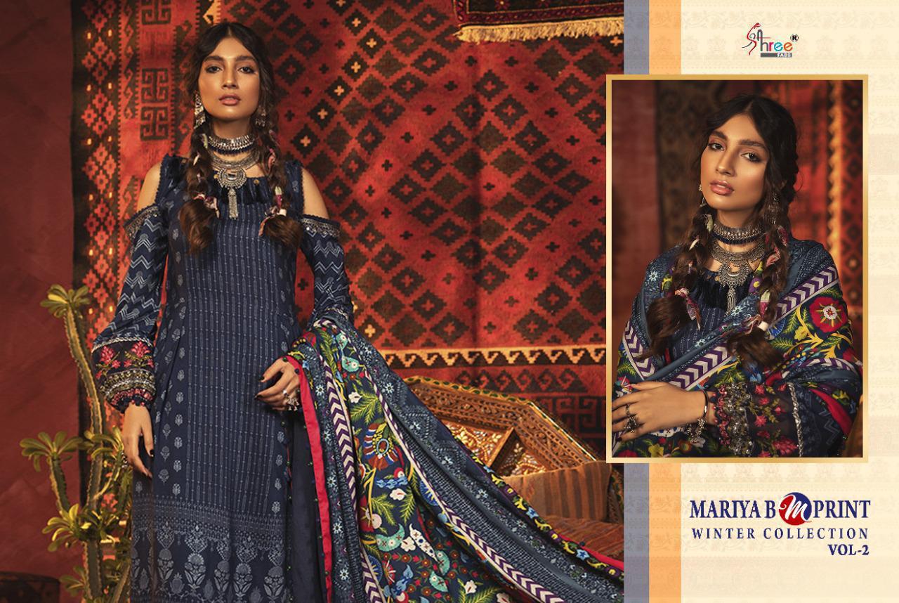 Shree Fabs Mariya B Mprint Winter Collection Vol 2 Salwar Suit Wholesale Catalog 8 Pcs