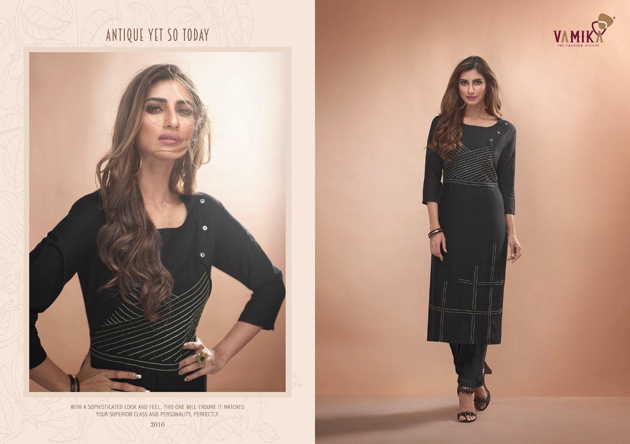 Vamika Presents Claire Vol 2 Pure Viscose Two Tone Silk Fancy Designer Kurtis