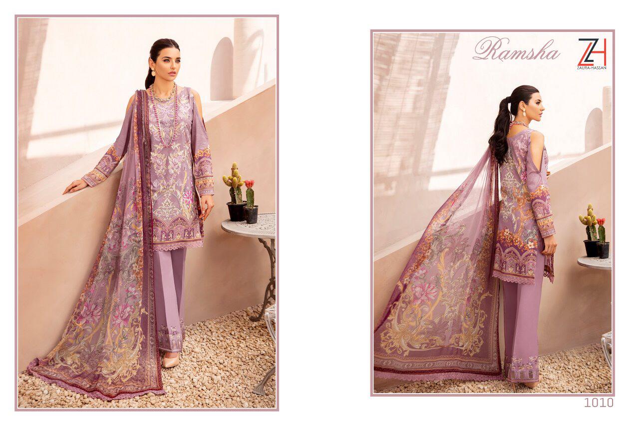 Zaura Hassan Presents  Ramsha Jam Cotton Pakistani Salwar Kameez Wholesale Rate In Surat
