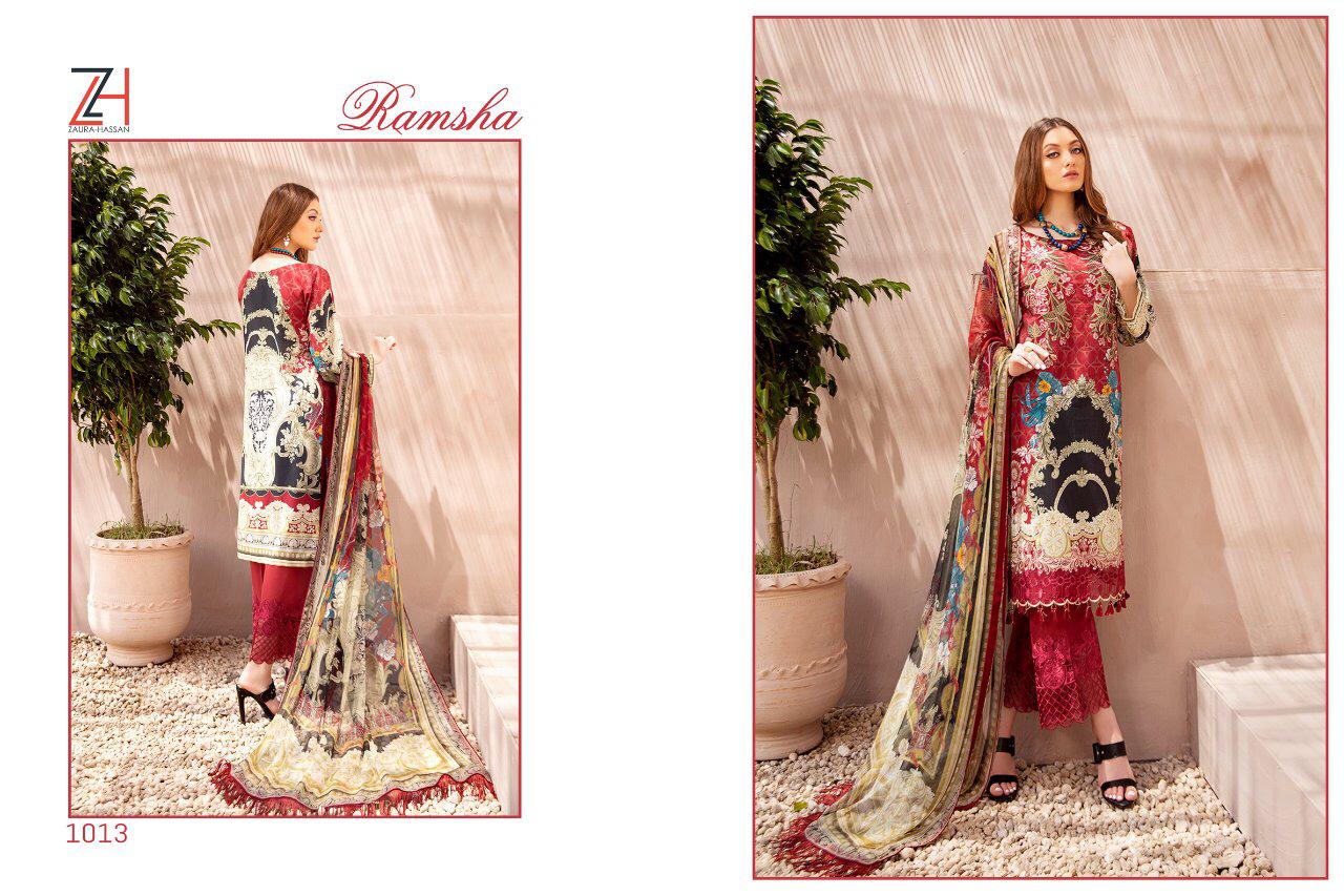 Zaura Hassan Presents  Ramsha Jam Cotton Pakistani Salwar Kameez Wholesale Rate In Surat
