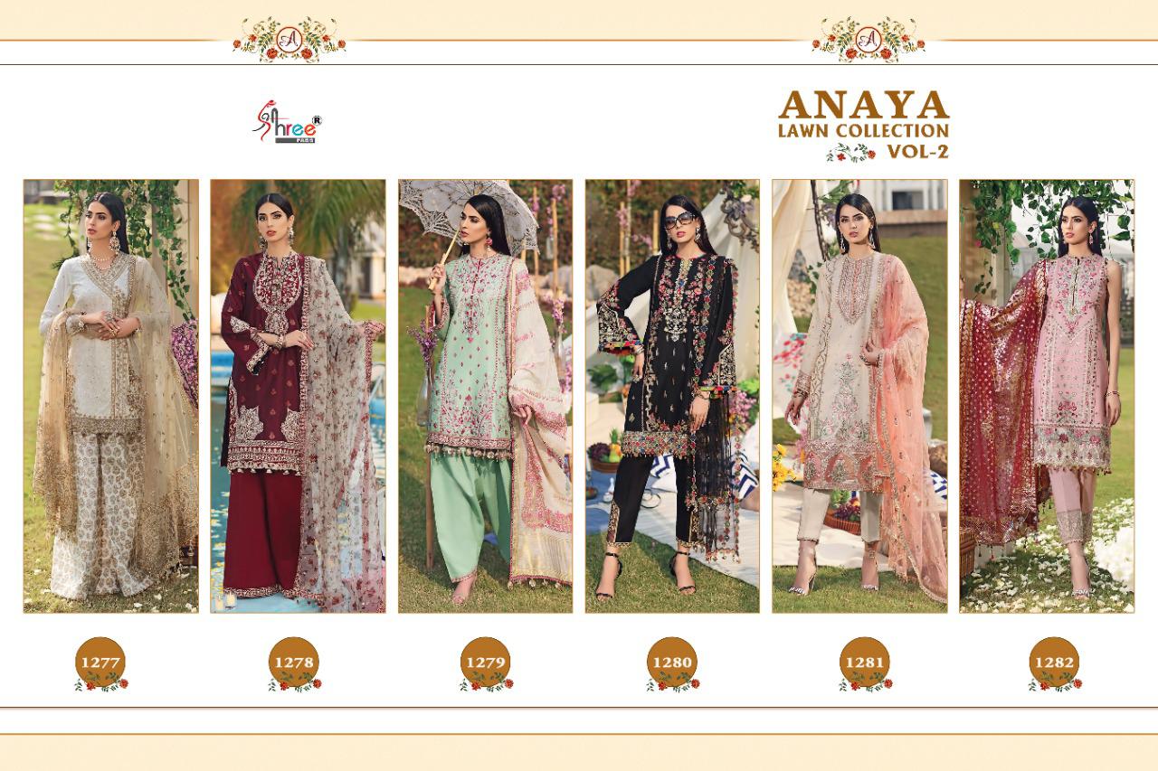 Shree Fab Presents Anaya Lawn Collection Vol 2 Pure Lawn Cotton Pakistani Suit Wholesale Rate In Surat