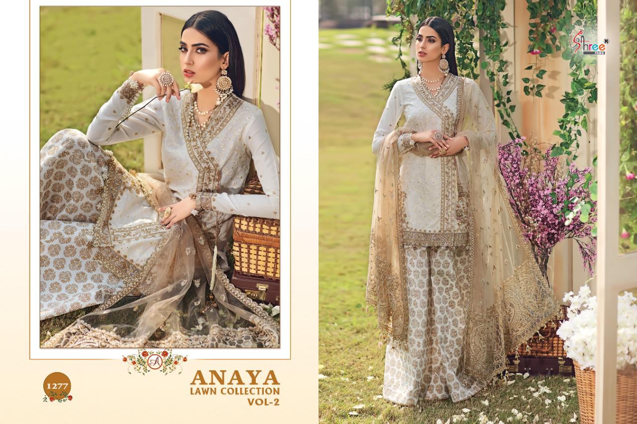 Shree Fab Presents Anaya Lawn Collection Vol 2 Pure Lawn Cotton Pakistani Suit Wholesale Rate In Surat