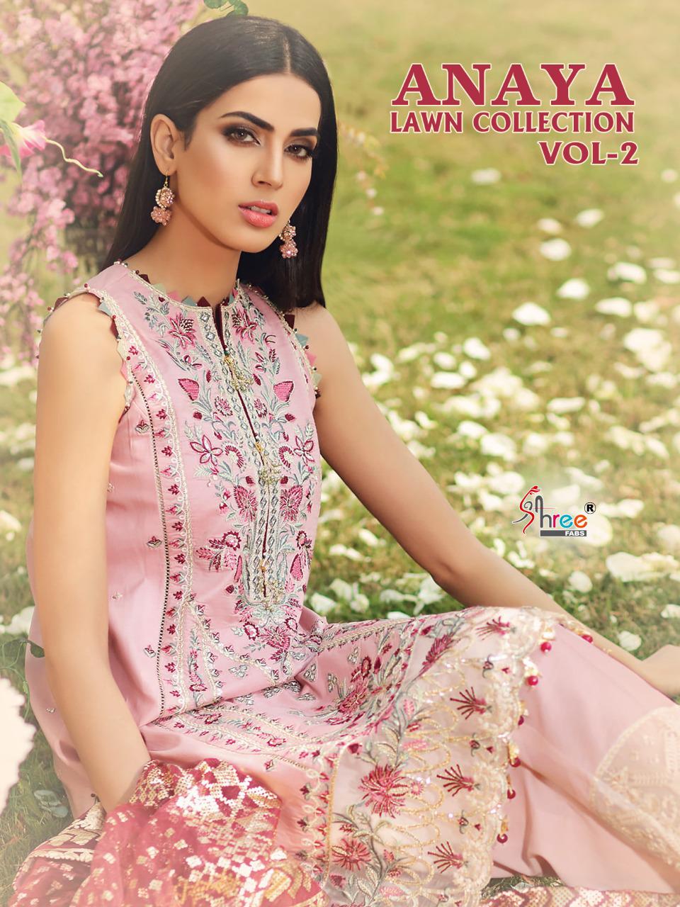 Shree Fab Presents Anaya Lawn Collection Vol 2 Pure Lawn Cotton Pakistani Suit Wholesale Rate In Surat