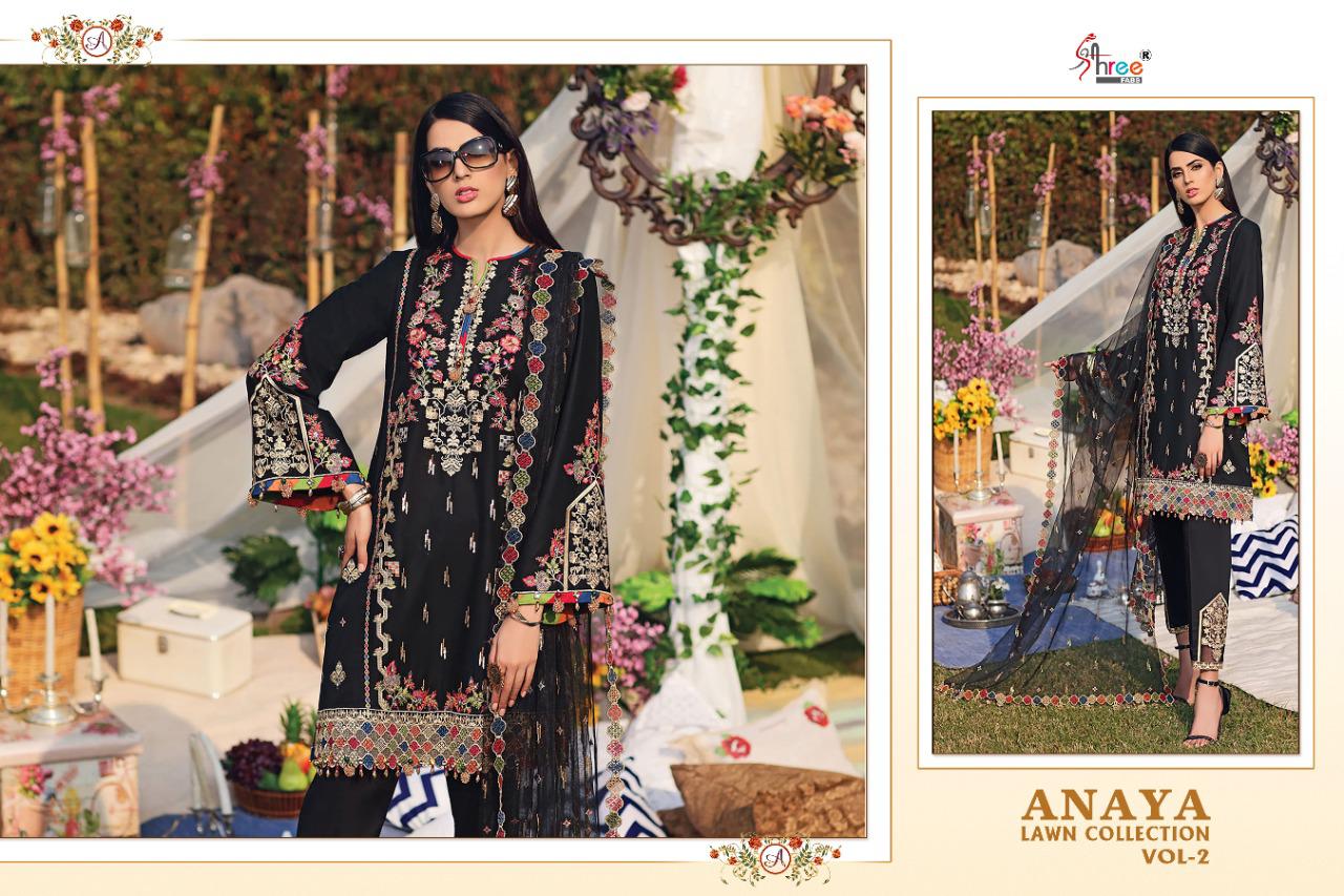 Shree Fab Presents Anaya Lawn Collection Vol 2 Pure Lawn Cotton Pakistani Suit Wholesale Rate In Surat