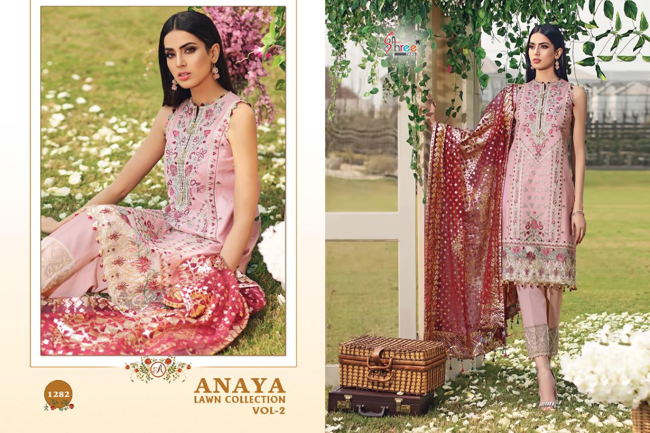 Shree Fab Presents Anaya Lawn Collection Vol 2 Pure Lawn Cotton Pakistani Suit Wholesale Rate In Surat