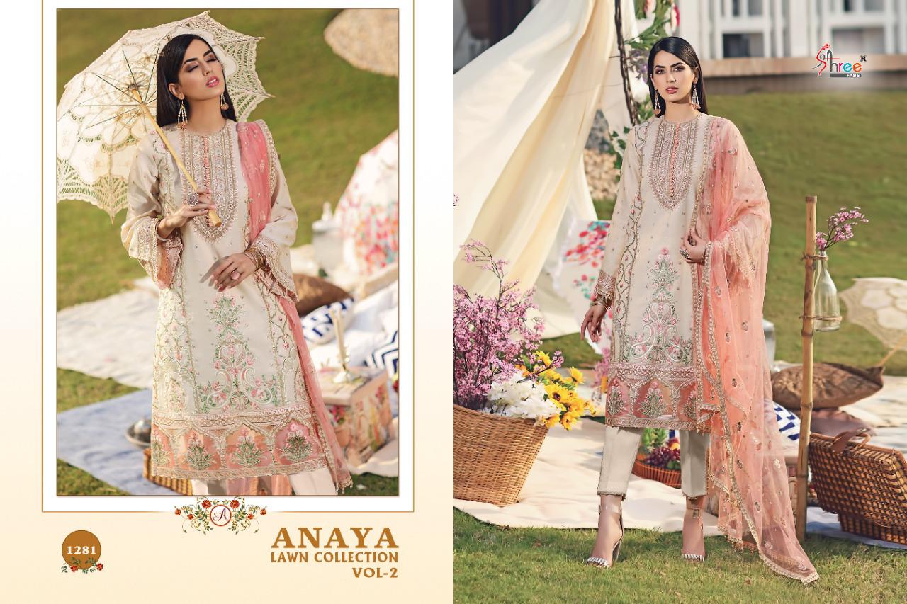 Shree Fab Presents Anaya Lawn Collection Vol 2 Pure Lawn Cotton Pakistani Suit Wholesale Rate In Surat