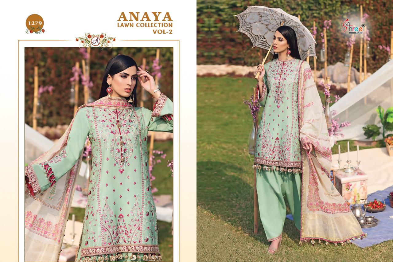 Shree Fab Presents Anaya Lawn Collection Vol 2 Pure Lawn Cotton Pakistani Suit Wholesale Rate In Surat