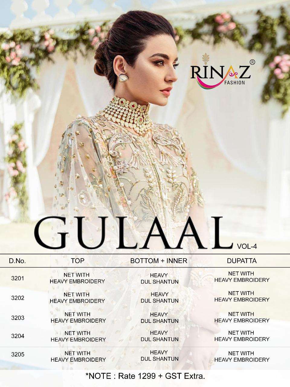 Rinaz Fashion Presents  Gulaal Vol 4 Wholesale Rate In Surat