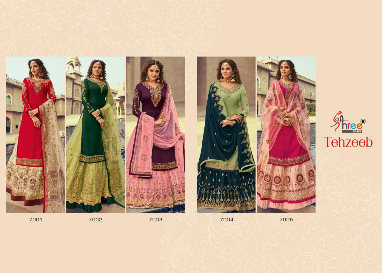 Tehzeeb Designer Georgette Salwar Kameez By Shree Fabs At Wholesale Rate In Surat