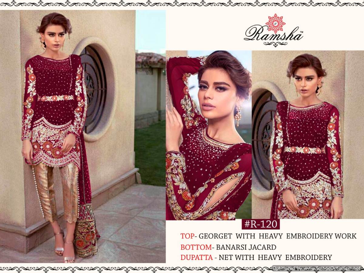 R-120 Colours Pakistani Concepts Suits By Ramsha At Wholesale Rate In Surat