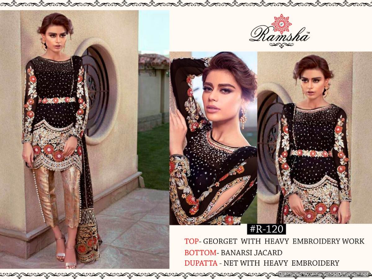 R-120 Colours Pakistani Concepts Suits By Ramsha At Wholesale Rate In Surat