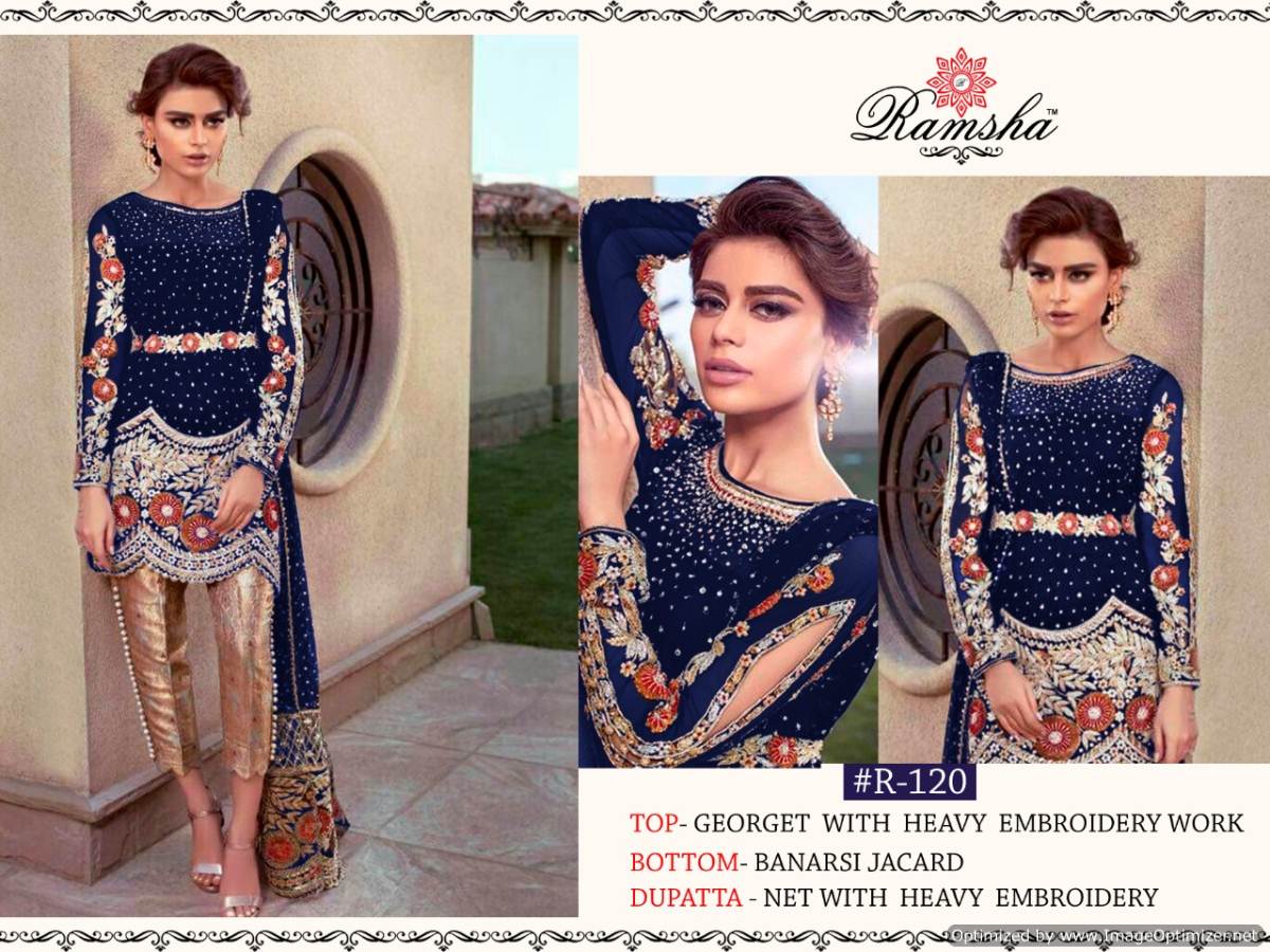 R-120 Colours Pakistani Concepts Suits By Ramsha At Wholesale Rate In Surat
