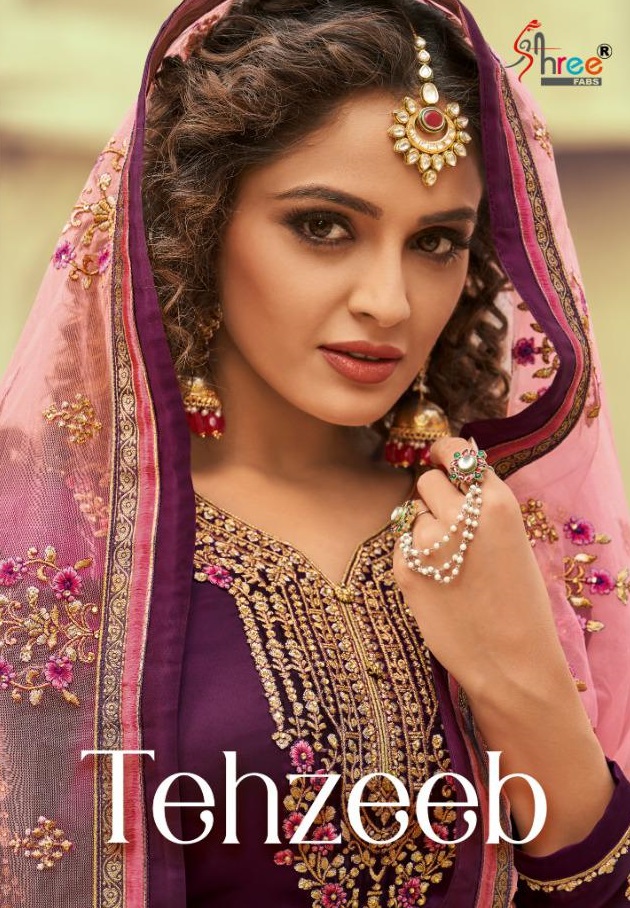 Tehzeeb Designer Georgette Salwar Kameez By Shree Fabs At Wholesale Rate In Surat