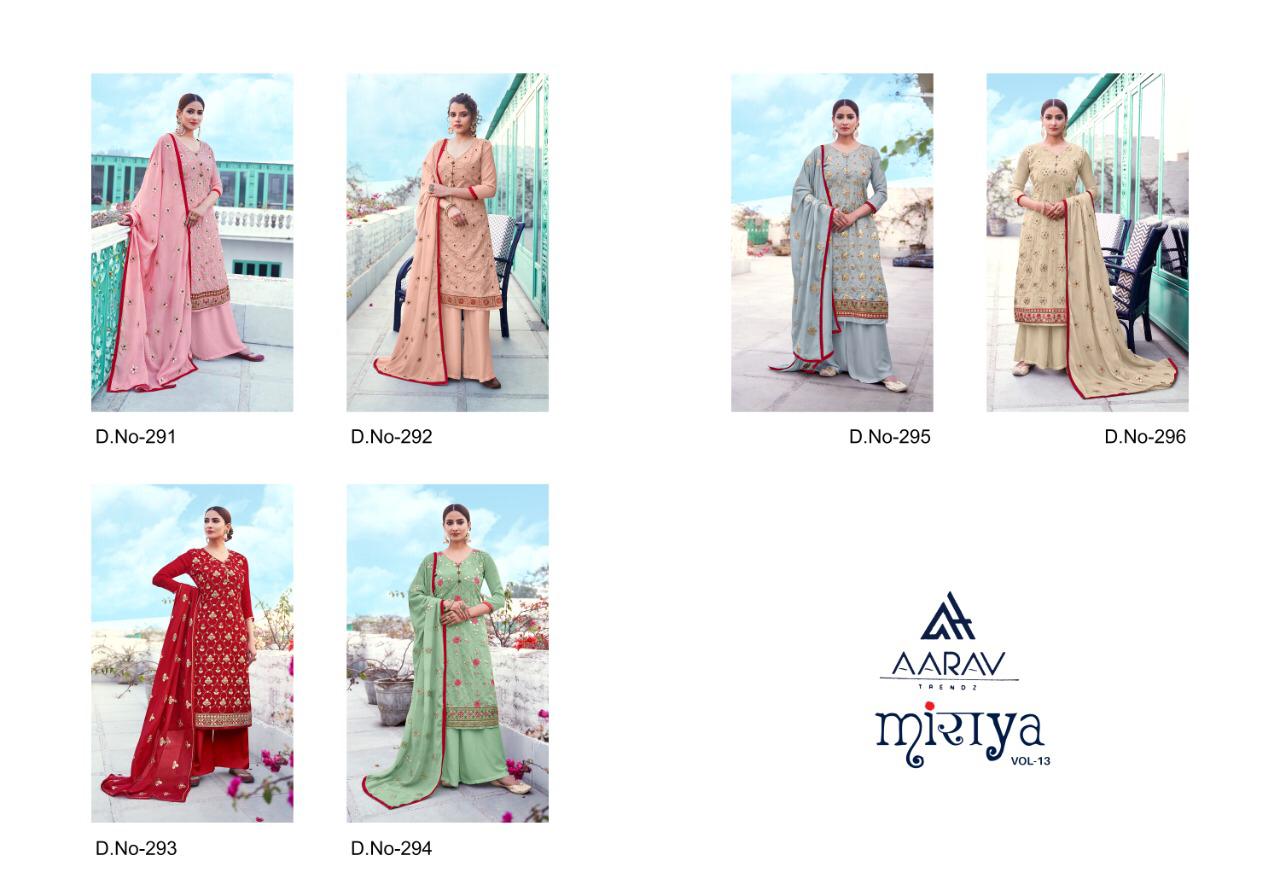 Aarav Trandz Presents Miraya Vol 13 Exclusive Designer Fancy Salwar Kameez Wholesale Rate In Surat