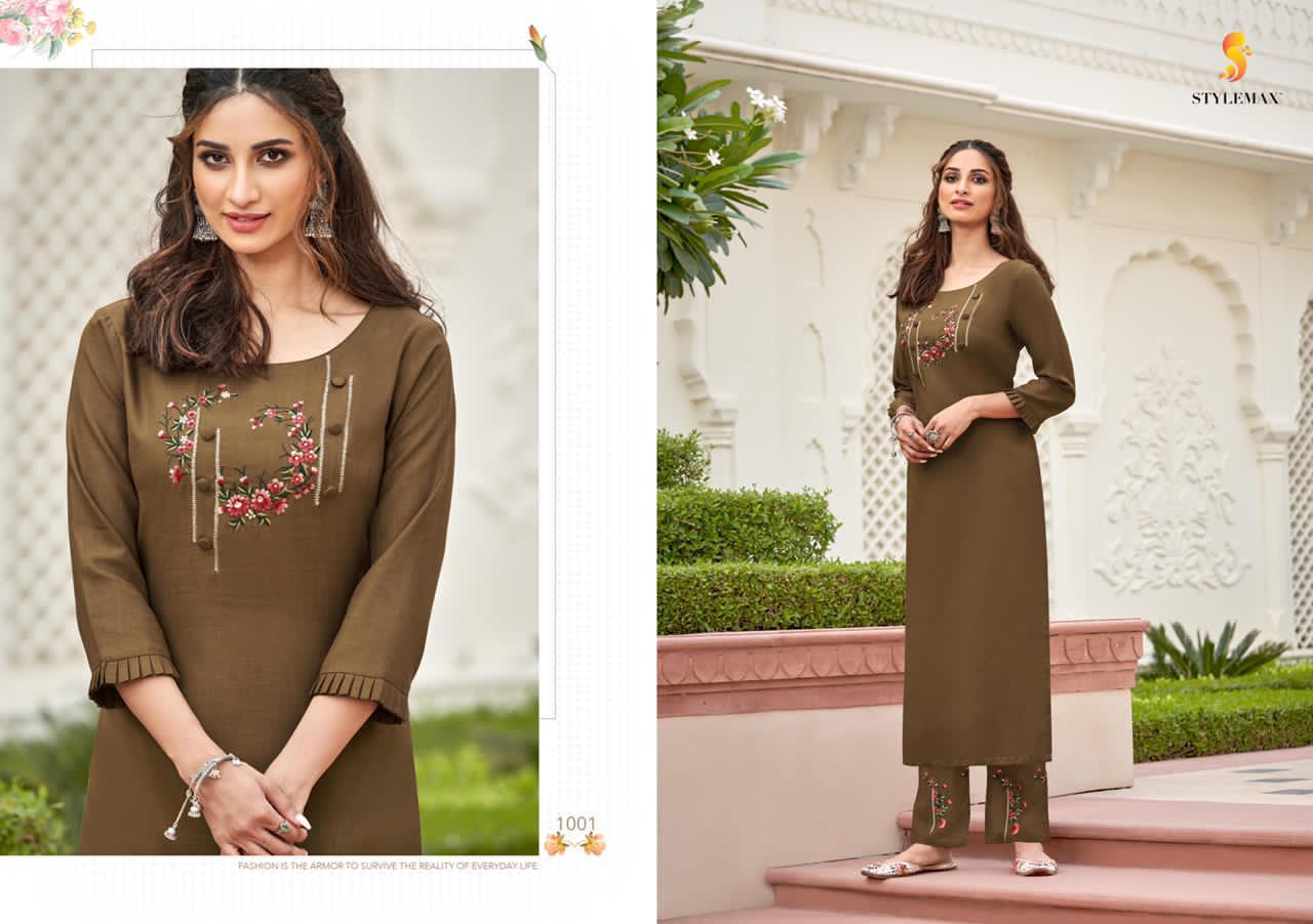 Ananya Vol-03 Rayon Kurti With Bottom By Stylemax At Wholesale Rate In Surat