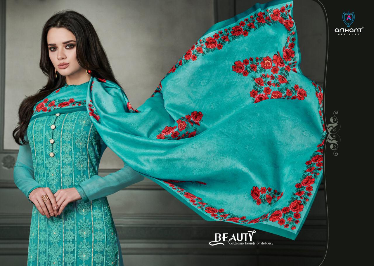 Arihant Presents  Rumani 36001-36006 Series Wholesale Real Georgette Heavy Embroidery Suits Wholesale Rate In Surat