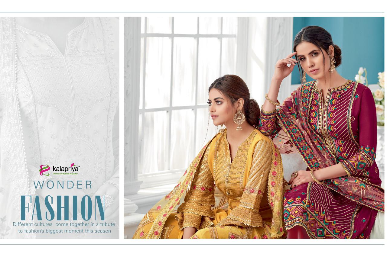 Kalapriya Presents Afreen Real Georgette Embroidery Suits Collection Wholesale Rate In Surat