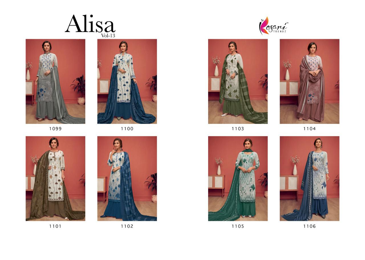 Kesari Trendz Presents Alisa Vol-13 Designer Suits