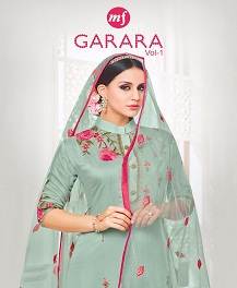 Mahaveer Fashion Presents Garara Vol-1 Muslin Silk With Heavy Embroidery Worked Designer Salwar Kameez Catalog