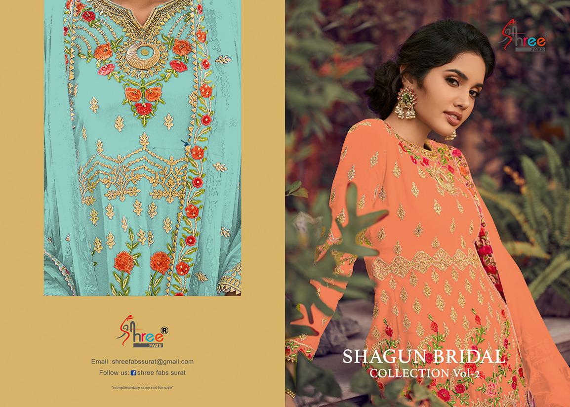 Shagun Bridal Collection Vol-02 Designer Georgette Salwar Kameez By Shree Fab At Wholesale Rate In Surat