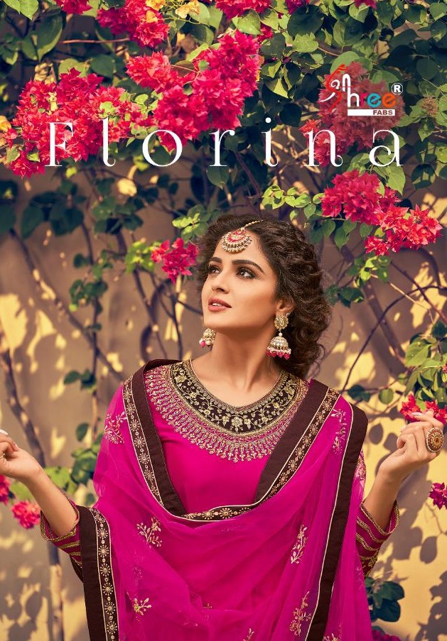 Florina Designer Embroidered Suits By Shree Fabs At Wholesale Rate In Surat