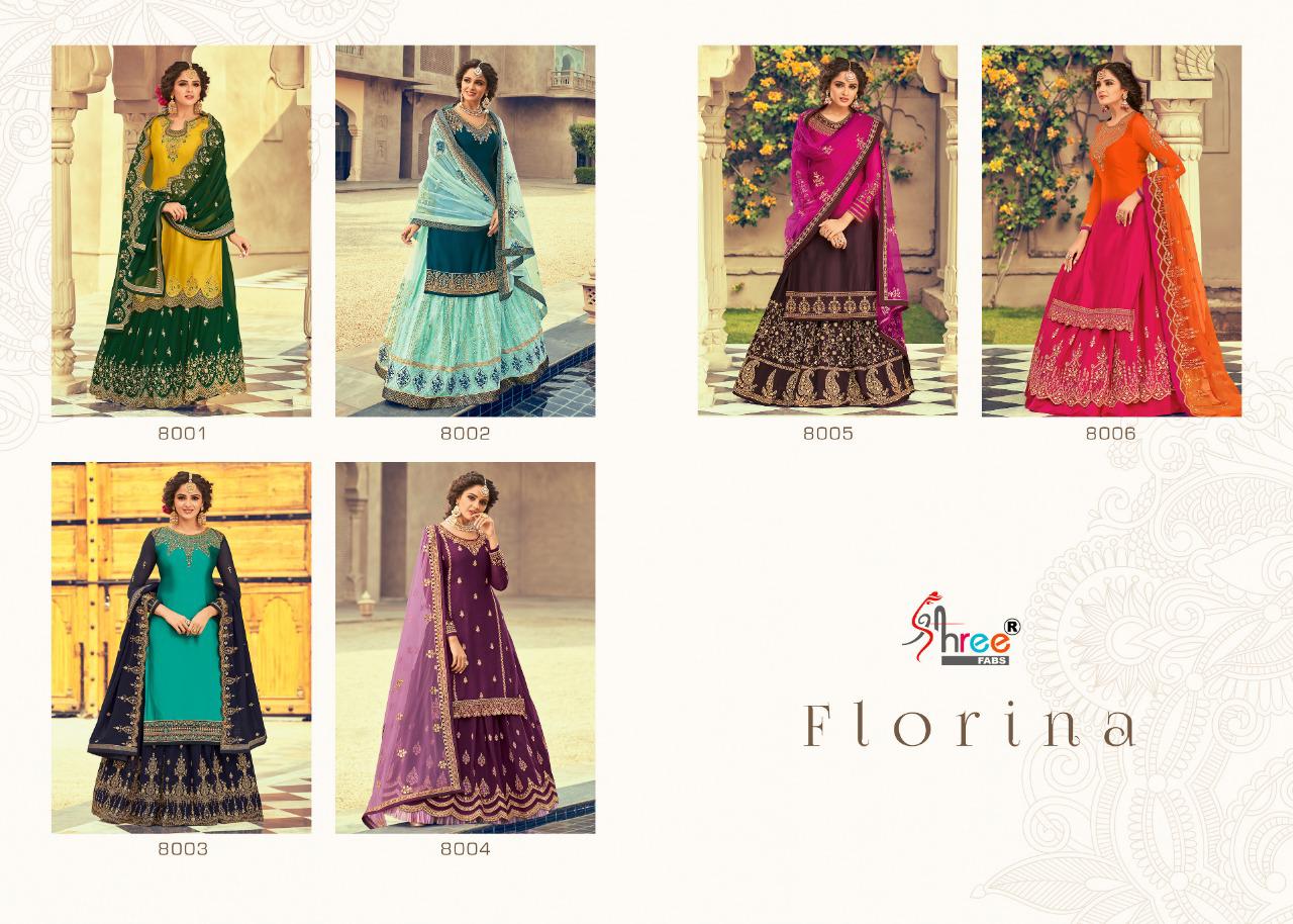 Florina Designer Embroidered Suits By Shree Fabs At Wholesale Rate In Surat