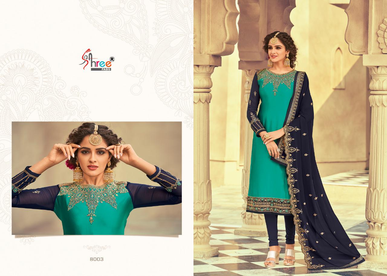 Florina Designer Embroidered Suits By Shree Fabs At Wholesale Rate In Surat