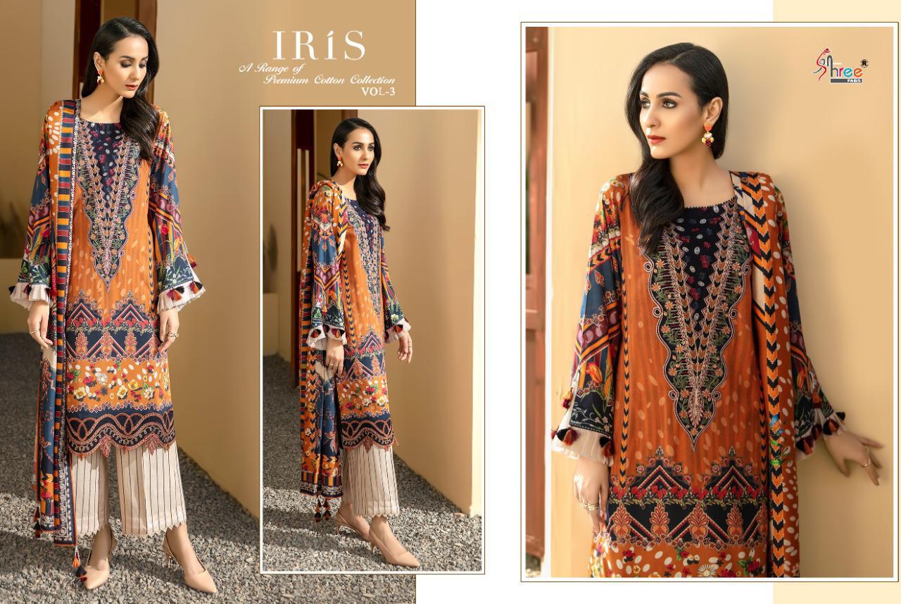 Iris Vol-03 Cotton Salwar Suits By Shree Fabs At Wholesale Rate In Surat