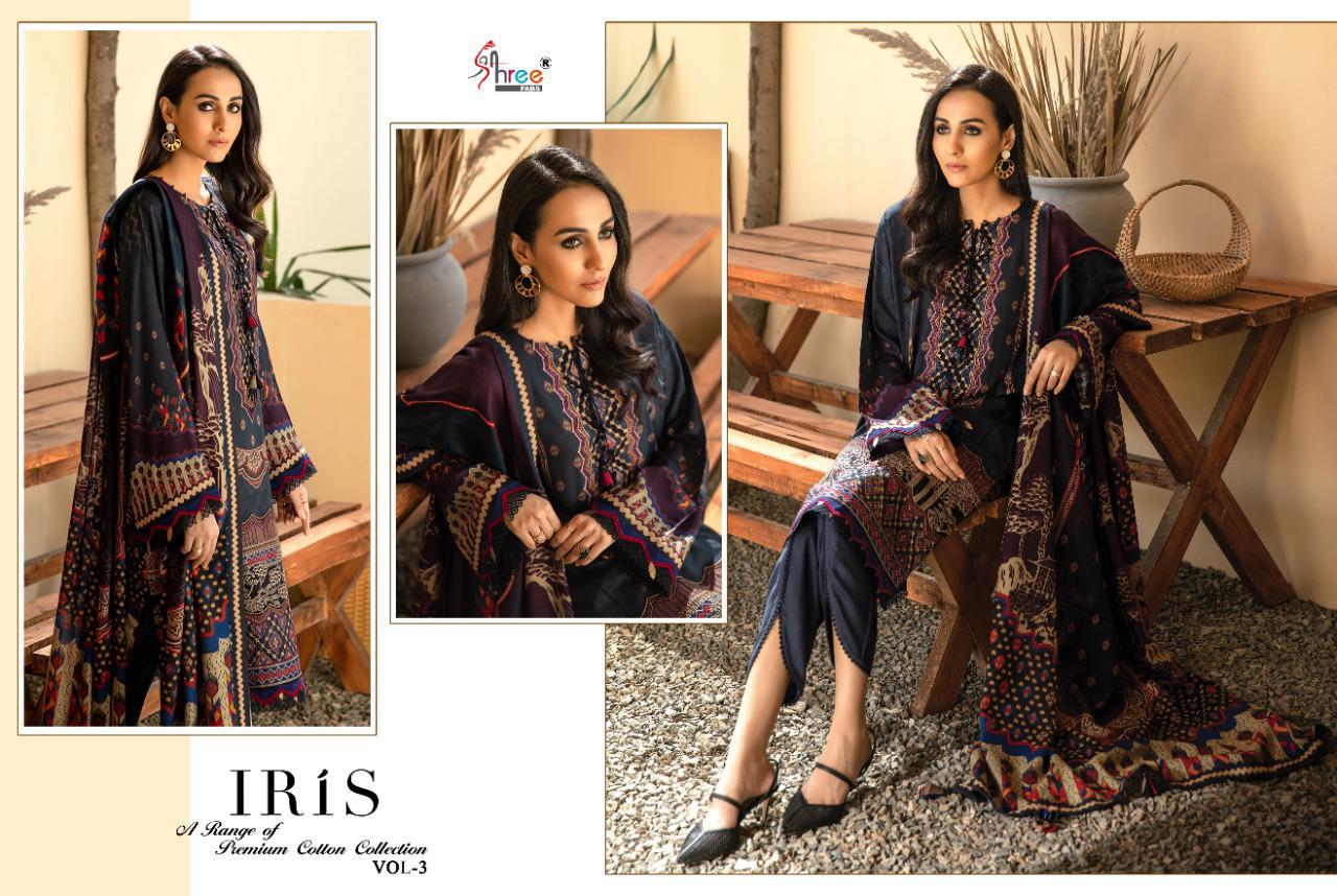 Iris Vol-03 Cotton Salwar Suits By Shree Fabs At Wholesale Rate In Surat