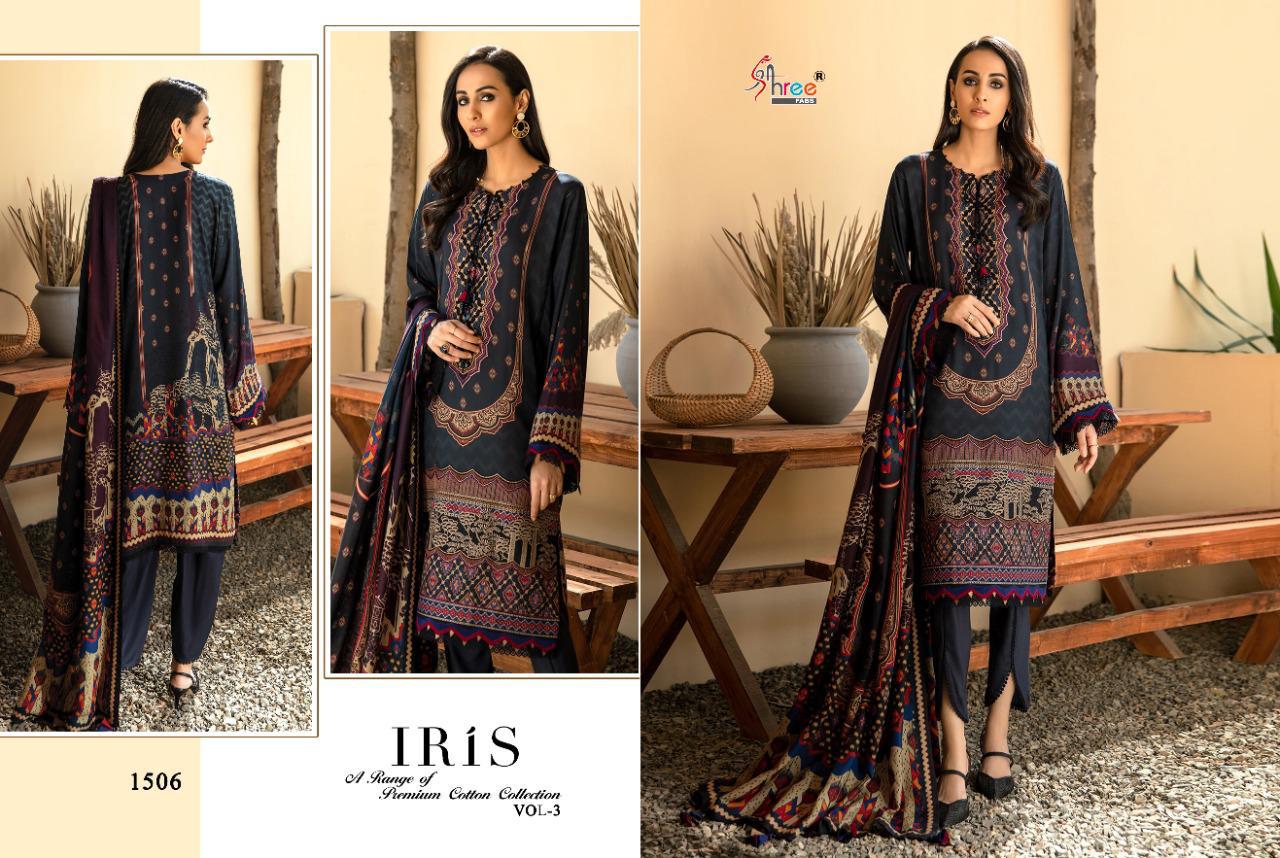 Iris Vol-03 Cotton Salwar Suits By Shree Fabs At Wholesale Rate In Surat