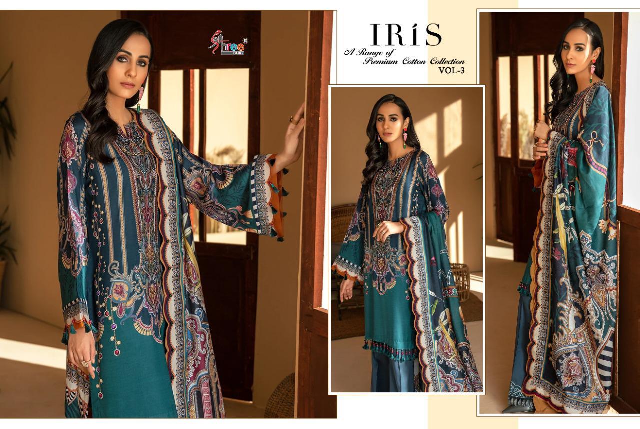 Iris Vol-03 Cotton Salwar Suits By Shree Fabs At Wholesale Rate In Surat