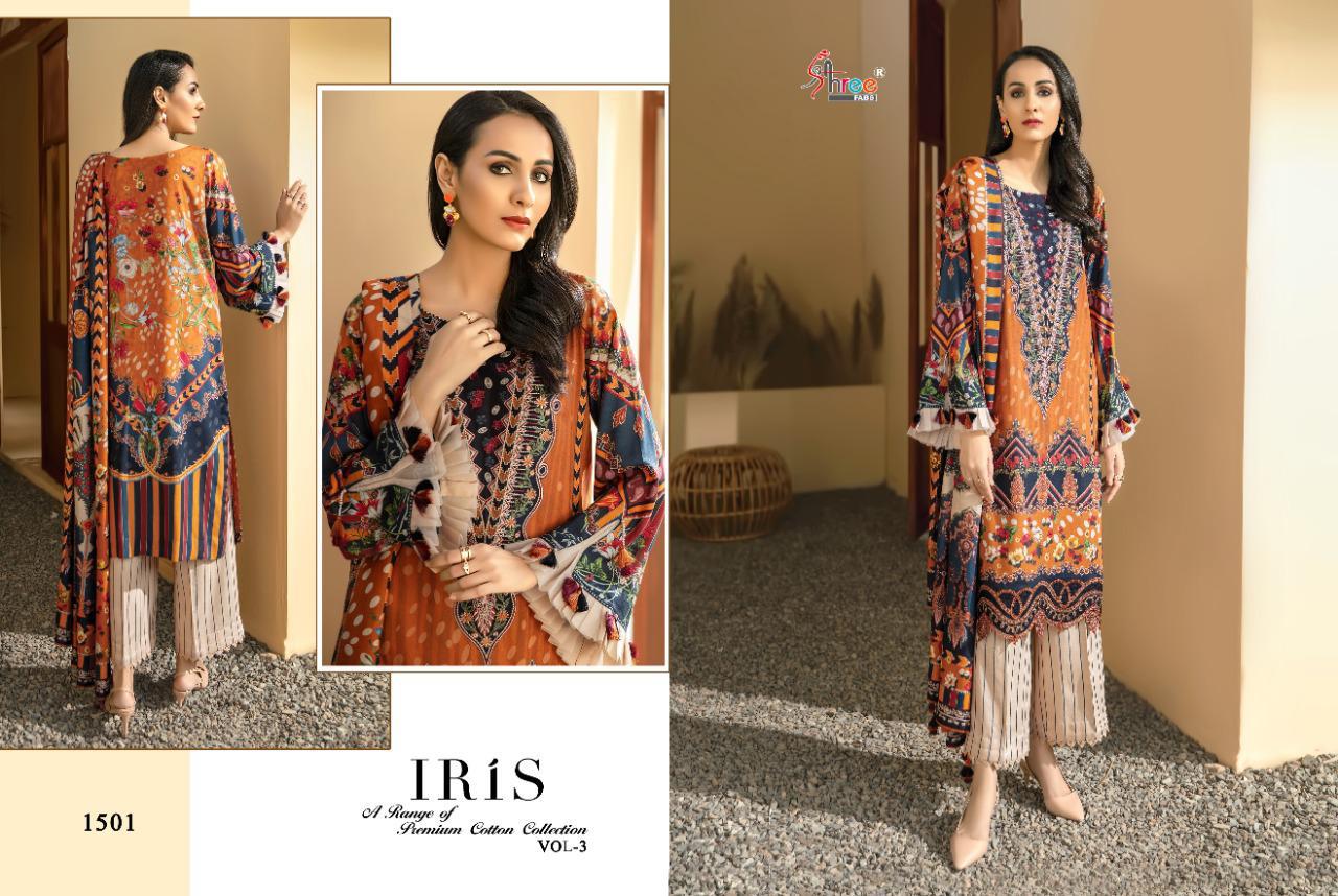 Iris Vol-03 Cotton Salwar Suits By Shree Fabs At Wholesale Rate In Surat